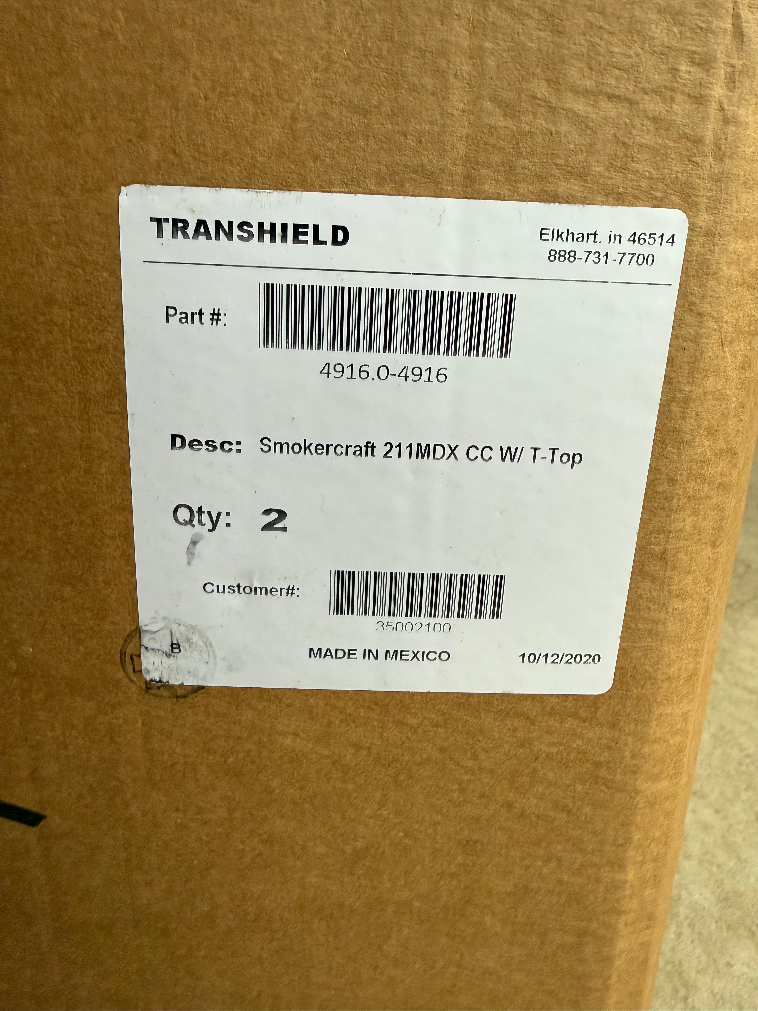 Transhield Logo Transhield White Cover Smokercraft 211MDX CC T-Top NEW 1PC - Tight Boa ...
