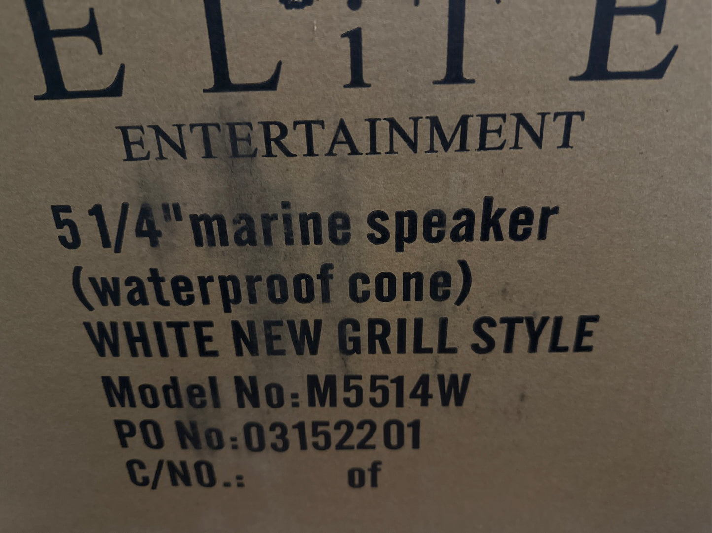 Elite Entertainment 2 Pack White Speakers 5514W 5.25" 5 1/4" Boat Marine RV