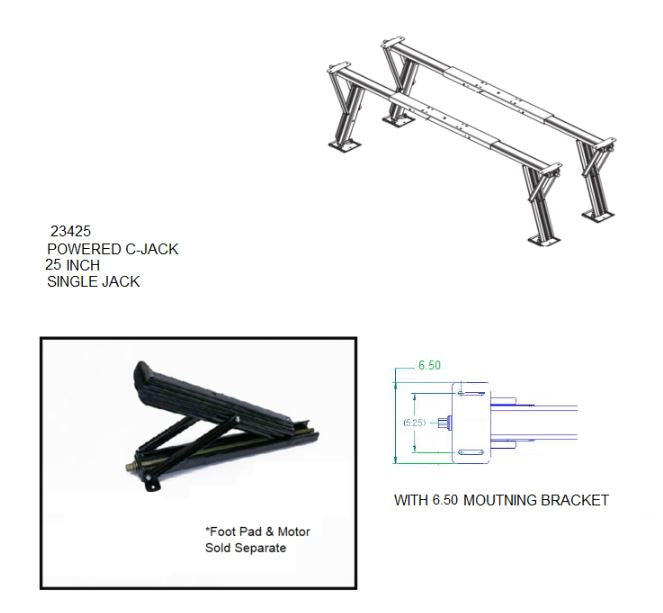 BAL RV "C" Jack Trailer Stabilizer | 23425 | 25" | Cross-Frame
