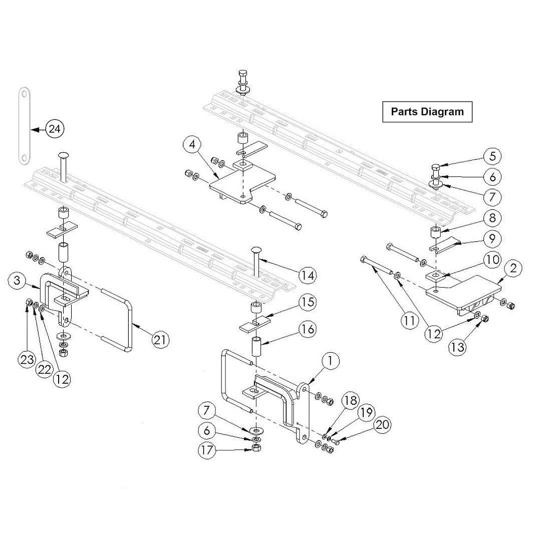 Husky Towing 5th Wheel Hitch Bracket / Rail Mount Kit | 18 Options
