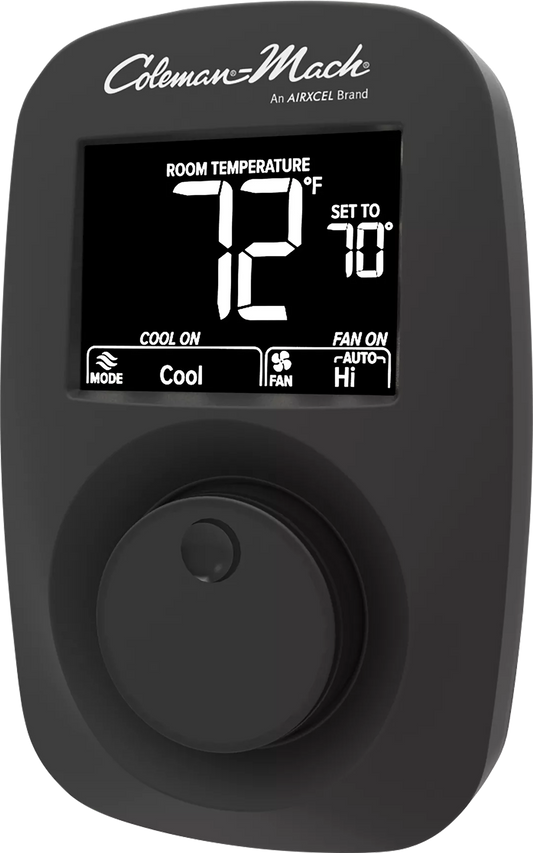 Coleman | Wall Thermostat | 9420A381 | 9420A382 | Digital | Heat and Cool | Black