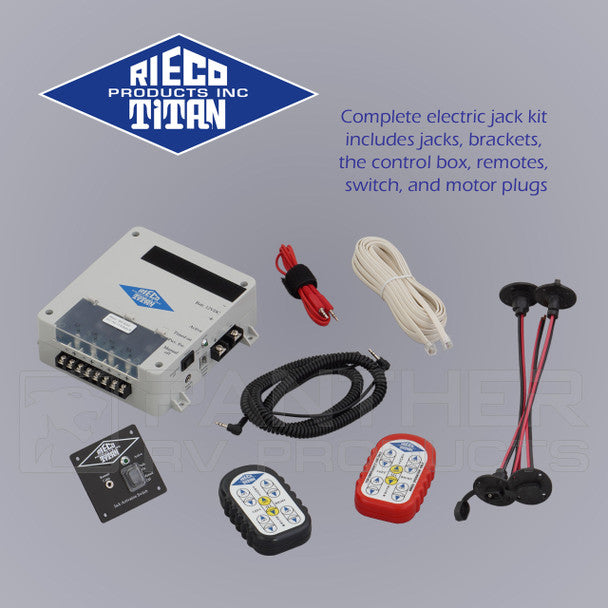 Rieco Titan 56212 RV Electric Truck Camper Loading Jacks - New Install - Black