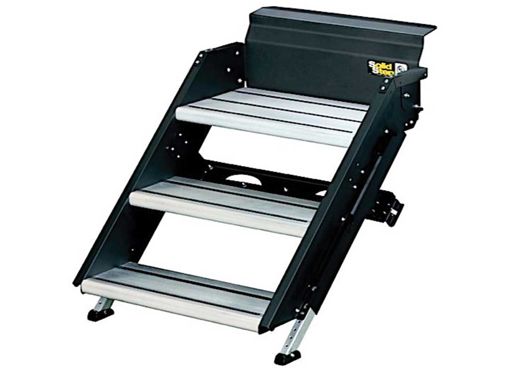 Lippert SolidStep Fold-Down RV Triple Steps - 25-28-7/8" Width - 791572