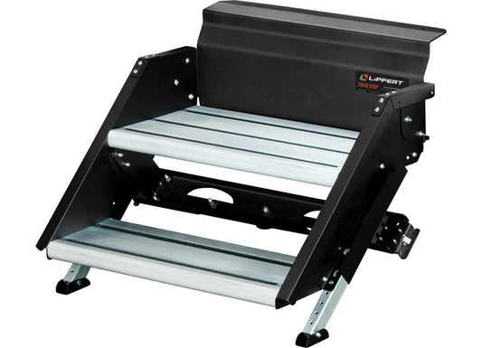 Lippert SolidStep Fold-Down RV Double Steps - 29-36" Width - 733932