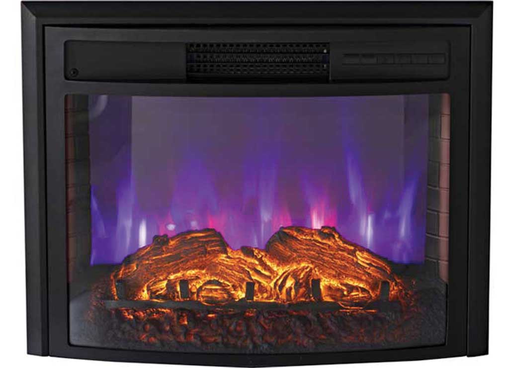 Greystone 26" Curved Electric RV Fireplace | 4,600 BTU | Remote