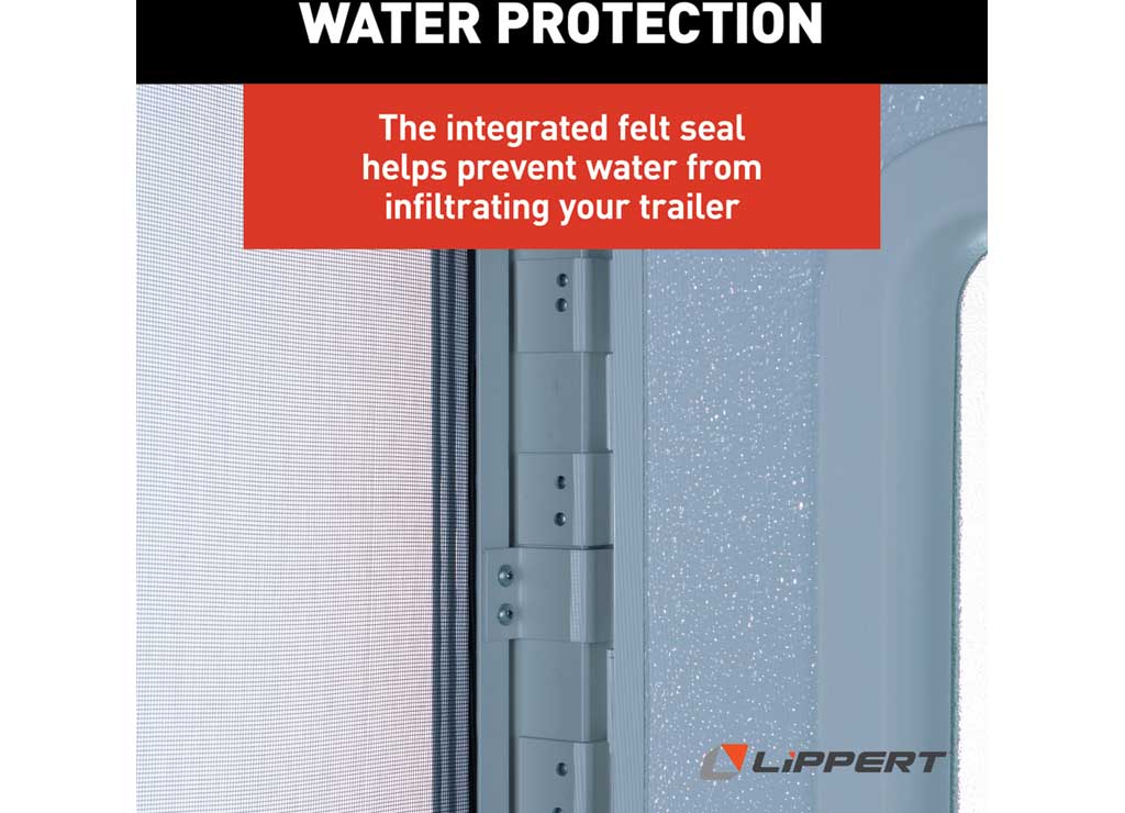 Lippert Components 24" x 68" Polar White RH Radius Entry Door V000042326