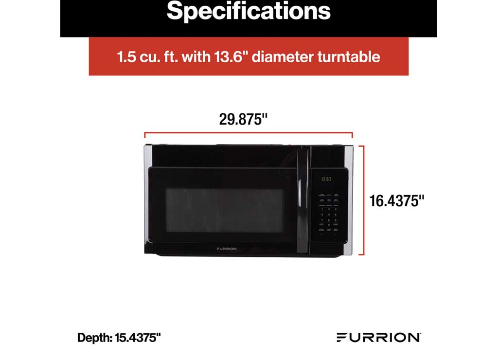 Furrion Over-The-Range Convection Microwave | 1.5 cu ft | Black