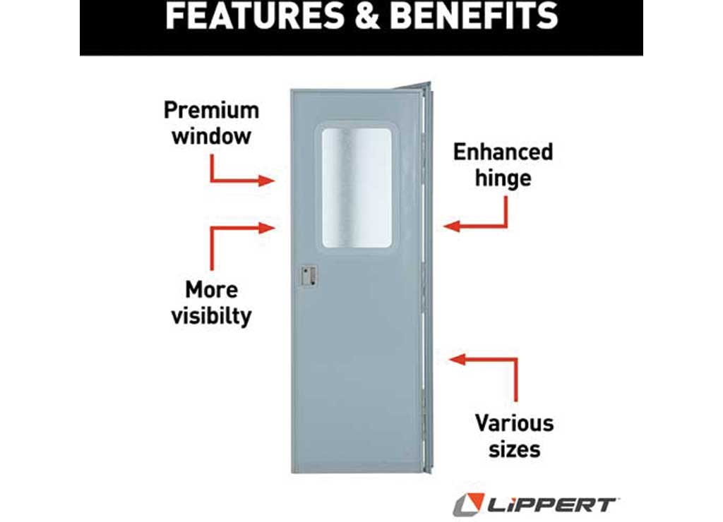 Lippert V000149585 30IN X 72IN RH RV SQUARE ENTRY DOOR POLAR WHITE