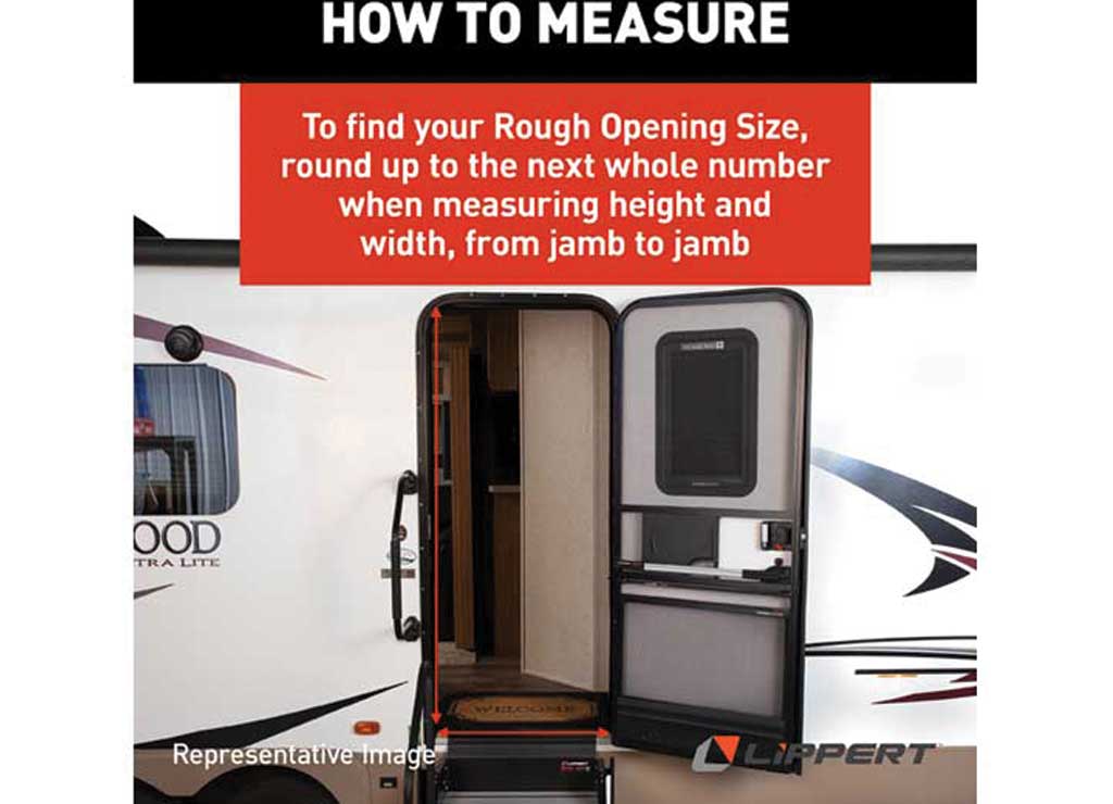 Lippert V000149585 30IN X 72IN RH RV SQUARE ENTRY DOOR POLAR WHITE