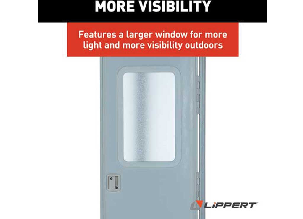Lippert V000149585 30IN X 72IN RH RV SQUARE ENTRY DOOR POLAR WHITE
