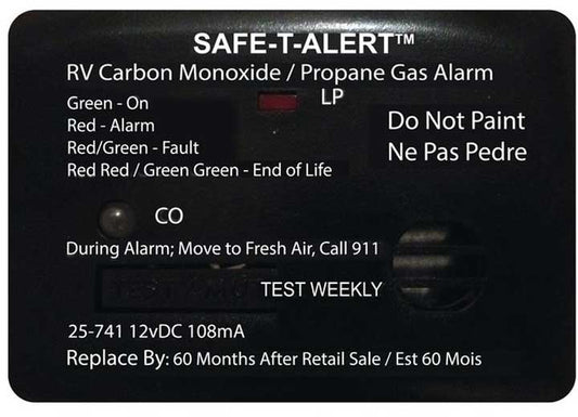 MTI Safe-T-Alert Combination CO/LP Alarm | 25-741-BL | 25 Series