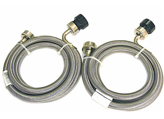 Pinnacle Appliance Washer/Dryer Braided Stainless Steel Inlet Hose-Set of 2 18-2826