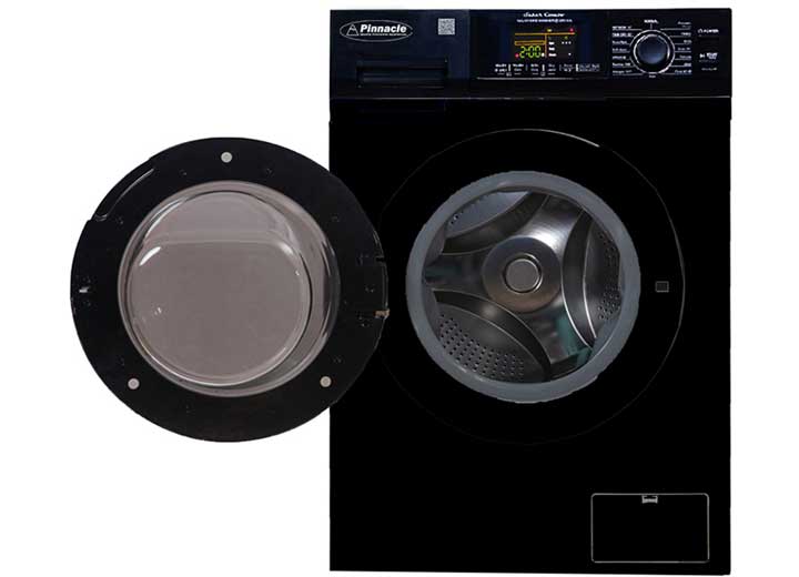 Pinnacle | Clothes Washer / Dryer Combo Unit | 22-4600LB | Front Load | 110 Volt AC | 15 LB Load Capacity | 11 Wash Cycles And 3 Dry Cycles | Black