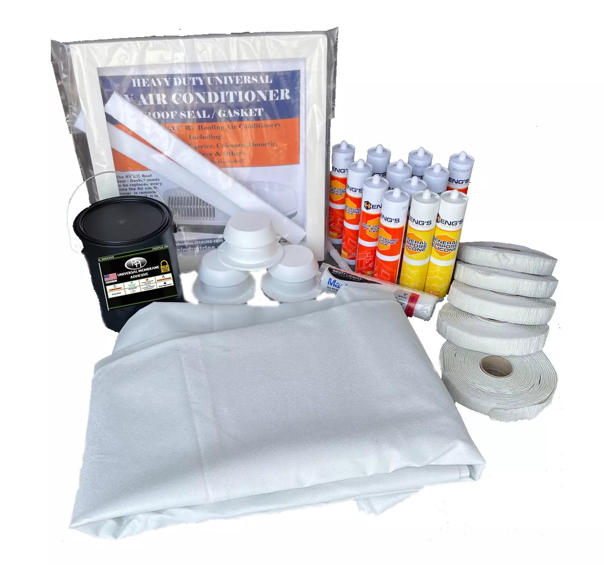 Hengs Premium Universal RV Roof Installation Kit | 23'-42' | White