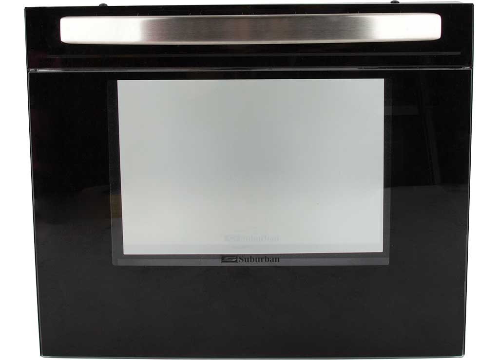 Suburban RV 521227 Elite Glass Oven Door w/Curved Stainless Steel Handle (Long)