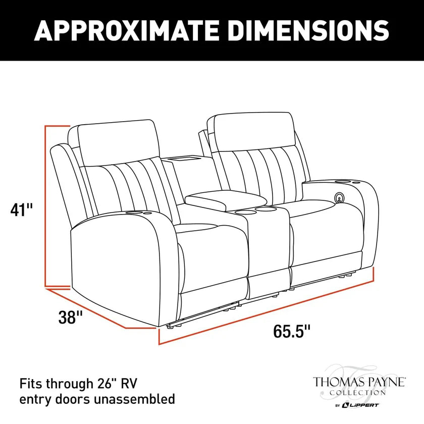 Lippert | Thomas Payne Seismic Theater Seating Set Millbrae | 2020129316-2020129321-2020129322 | 67" | Millbrae