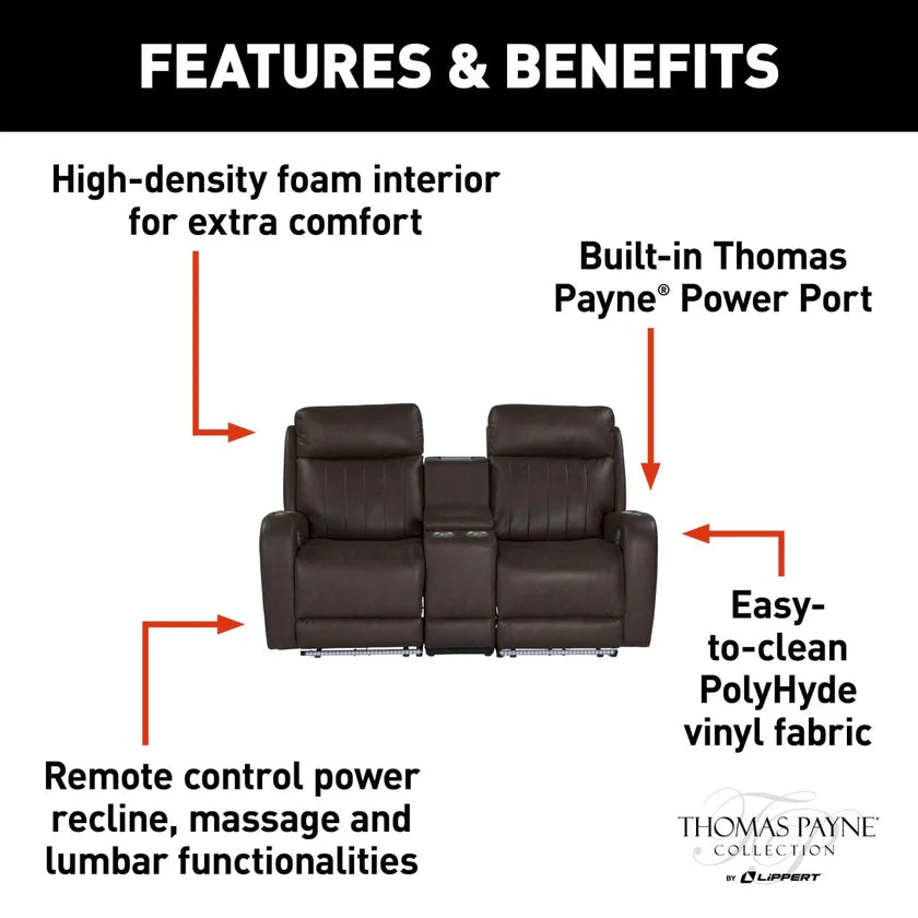 Lippert | Thomas Payne Seismic Theater Seating Set Millbrae | 2020129316-2020129321-2020129322 | 67" | Millbrae
