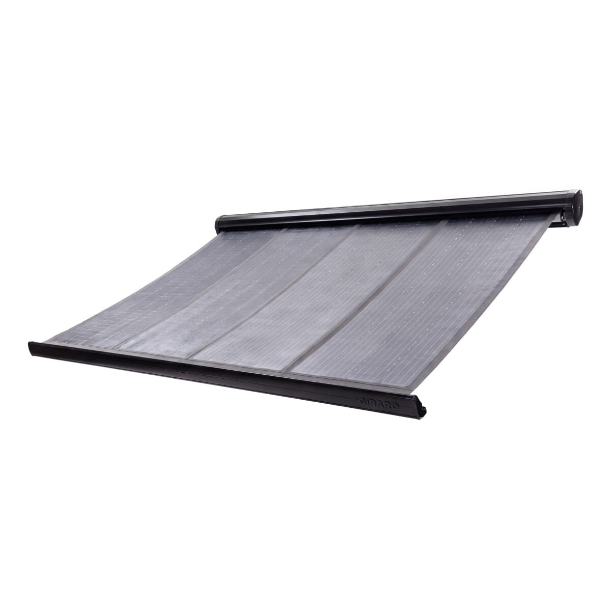 Girard GG 750 Solar Fabric RV Awning | Black | Right-Hand Motor