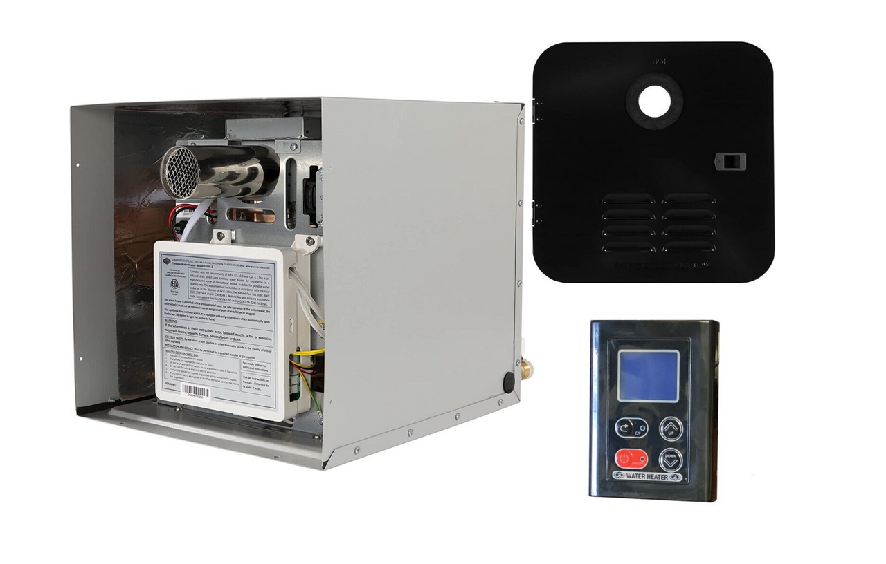 Girard GSWH-2 Tankless RV Water Heater | Black Door | 42K BTU