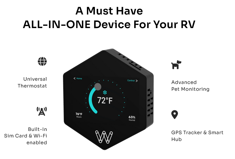 AP Products WalTech smart RV thermostat and wireless control hub 024-0020