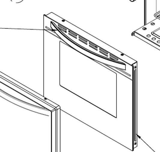 Suburban Elite Range Black Glass Door/Black Handle (521332) 031721 17" Oven