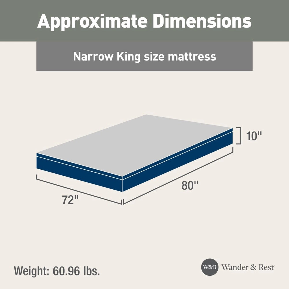 Wander & Rest™ by Lippert Comfort RV Mattress - Short/Queen - Narrow/King