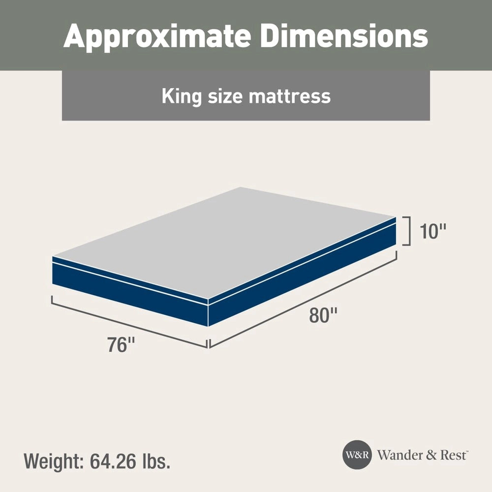 Wander & Rest™ by Lippert Comfort RV Mattress - Short/Queen - Narrow/King