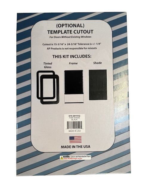 AP Products Thin Shade complete entry door window kit 015-201512