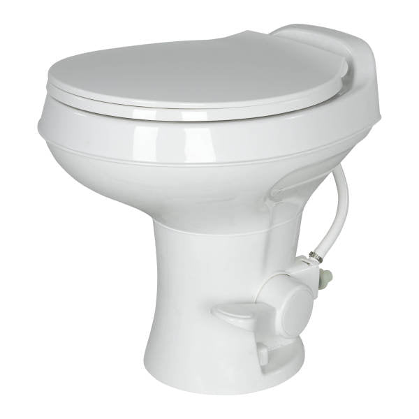 Lippert Flow Max RV Toilet | Ceramic Elongated or Plastic Round | 18"
