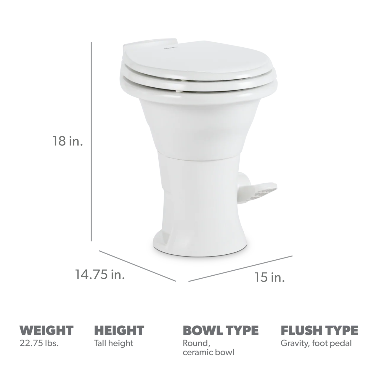 Dometic | 310 RV Toilet | 302310081 | White