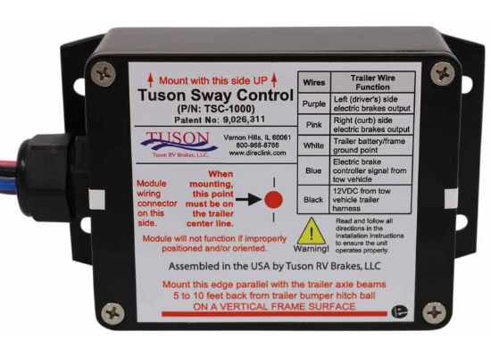 RV Braking System Tuson Sway Control Electric Brake Trailer Brakes TSC-1000