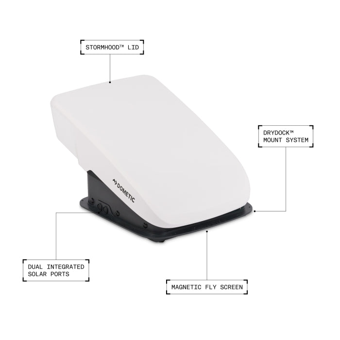 Dometic FA95 Fan-Tastic Vent Roof Fan Platinum (White) (9610007185)