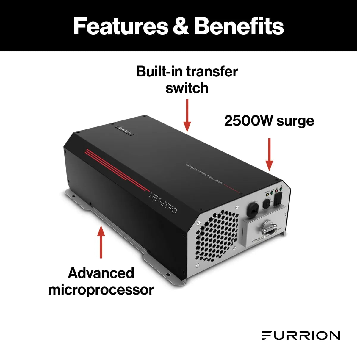 Furrion 1000W Pure Sine Wave Inverter FIVBDP10A 12VDC to 110V AC