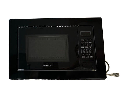 Greystone RV Camper Microwave 0.9 Cu Ft With Trim Ring BLACK Model #GSMW09B