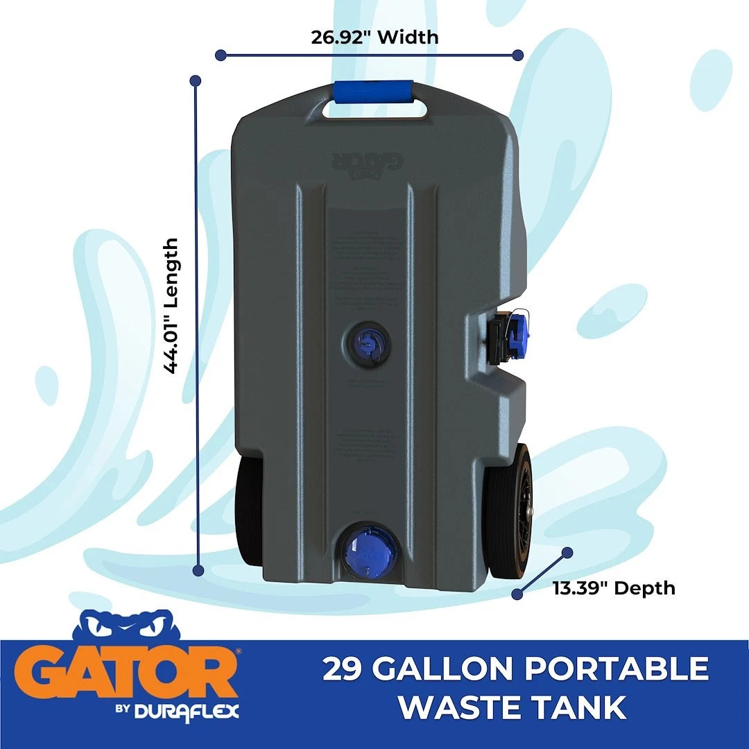 Duraflex Gator® Portable Waste Holding Tank | 21903G | 29 Gal | 2WH