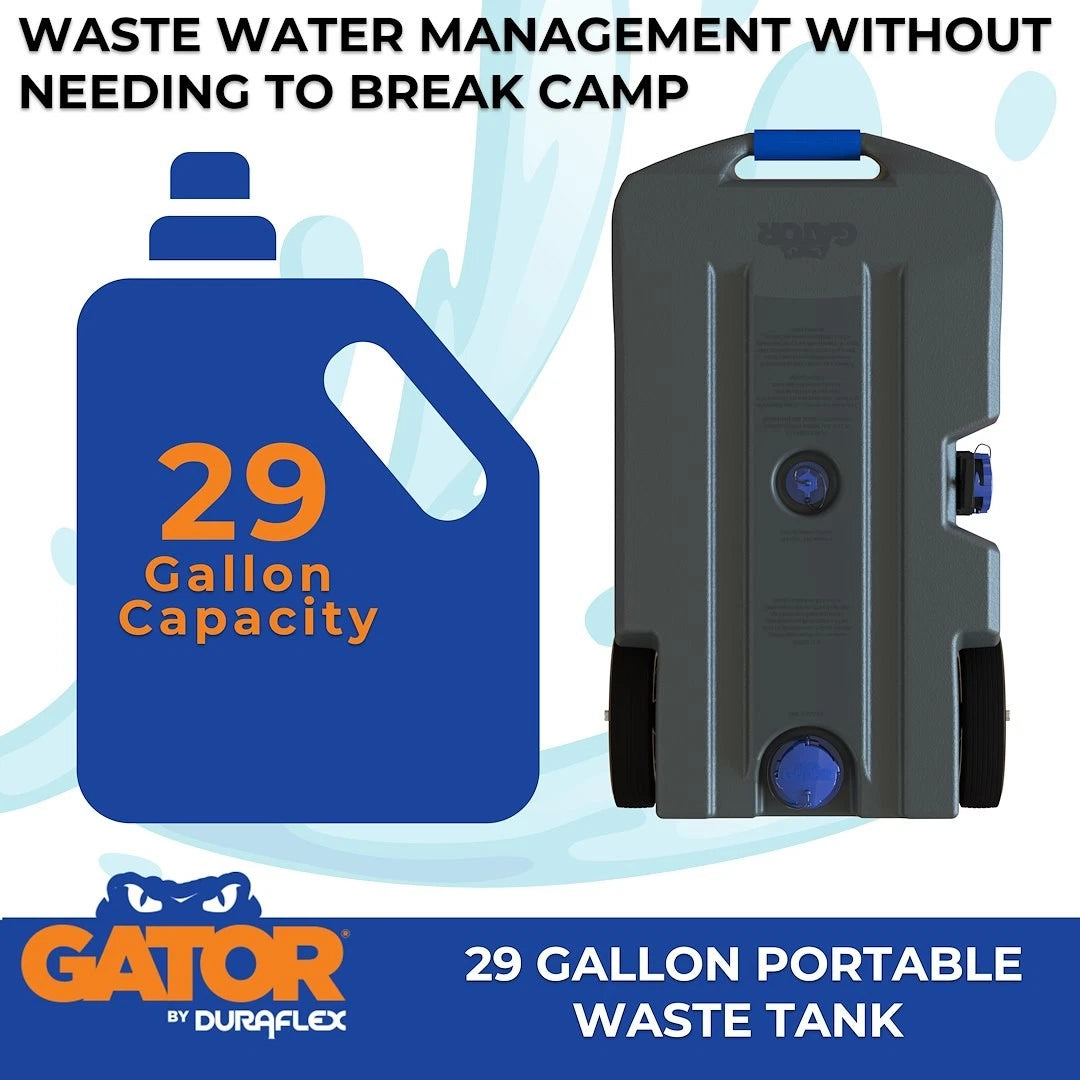 Duraflex Gator® Portable Waste Holding Tank | 21903G | 29 Gal | 2WH