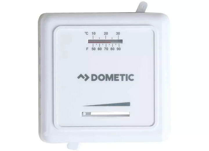 Dometic 38453 Hydroflame Furnace Wall Thermostat 12V DC Analog Heat Only White