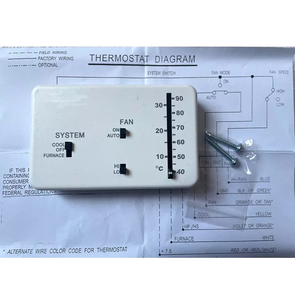 RV Analog Thermostat - for Dometic Cool Only/Furnace Only - 3106995.032