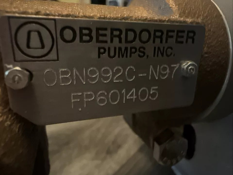 Oberdorfer Pump #OBN992C-N97 FP601405 Pump Motor CEM3546 230/460V 1HP BRONZE NEW