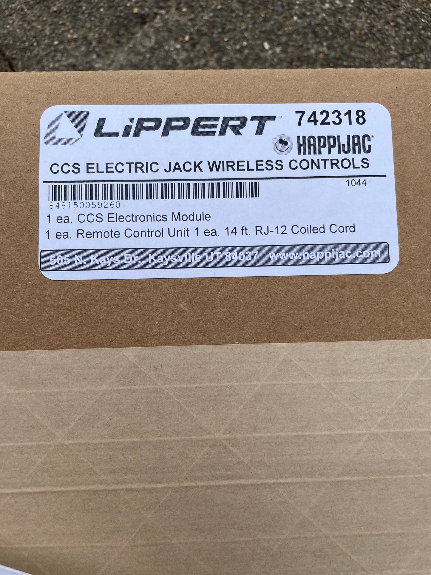 HappiJac 4820 (736515/733961) RV Electric Truck Camper Jack Kit w/ Controls Black